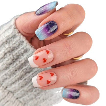Nail Art Set with Romantic Heart Design Acalora