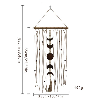 Macrame Wall Decor with Moon Motif