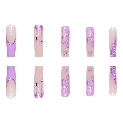 Glamorous Decorative Press-On Nail Extensions Acalora