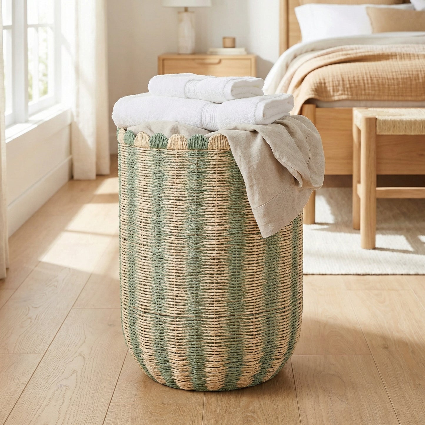 Decorative Woven Floor Basket Acalora