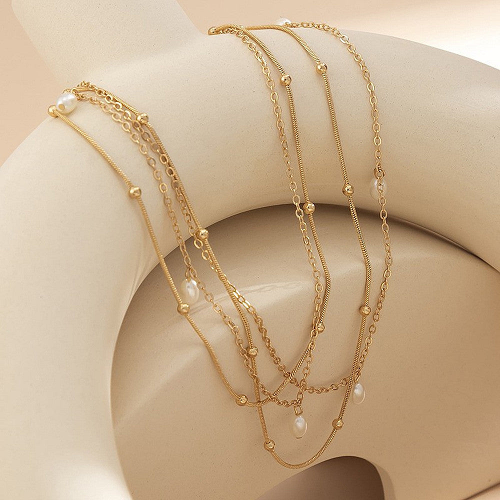 Elegant Layered Chain Necklace Acalora
