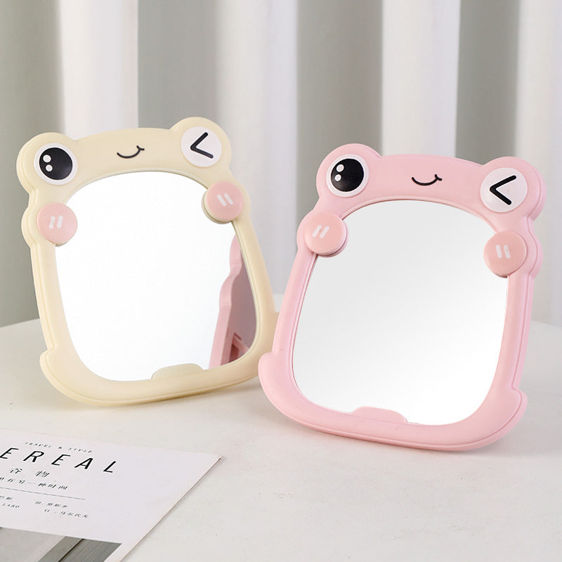 Cute Frog-Themed Handheld Mirror