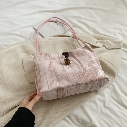 Chic Textured Handheld Tote Bag Acalora
