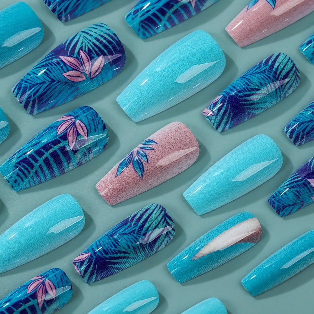 Artificial nails in exotic palm design Acalora