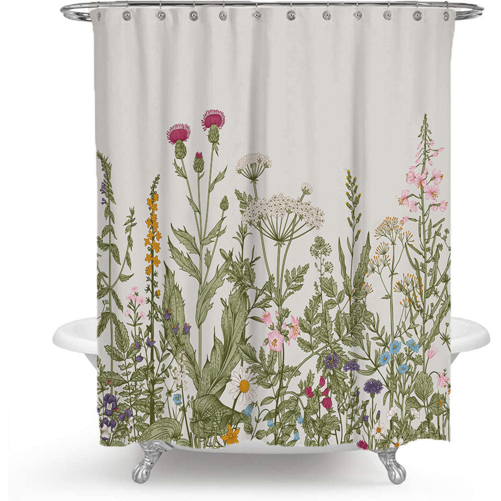 Botanical Illustration Shower Curtain