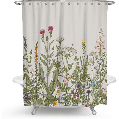 Botanical Illustration Shower Curtain