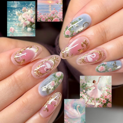 Elegant and playful artificial nails Acalora