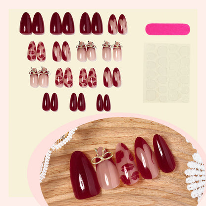 Detailed Decorative Press-On Nail Set Acalora