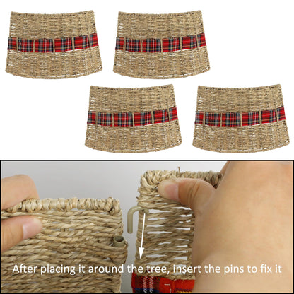 Decorative Christmas tree stand made of wicker Acalora