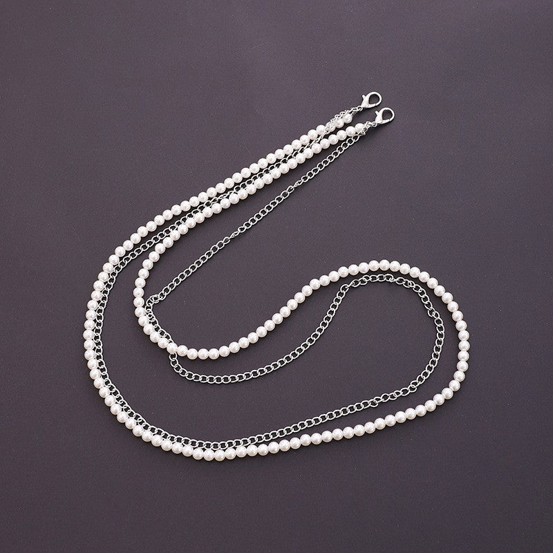 Heart-Designed Beaded Eyewear Chain Acalora