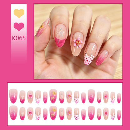 Nail art set with floral and elegant decorations Acalora