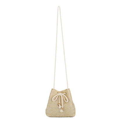 Bohemian-Inspired Woven Mini Drawstring Bag Acalora