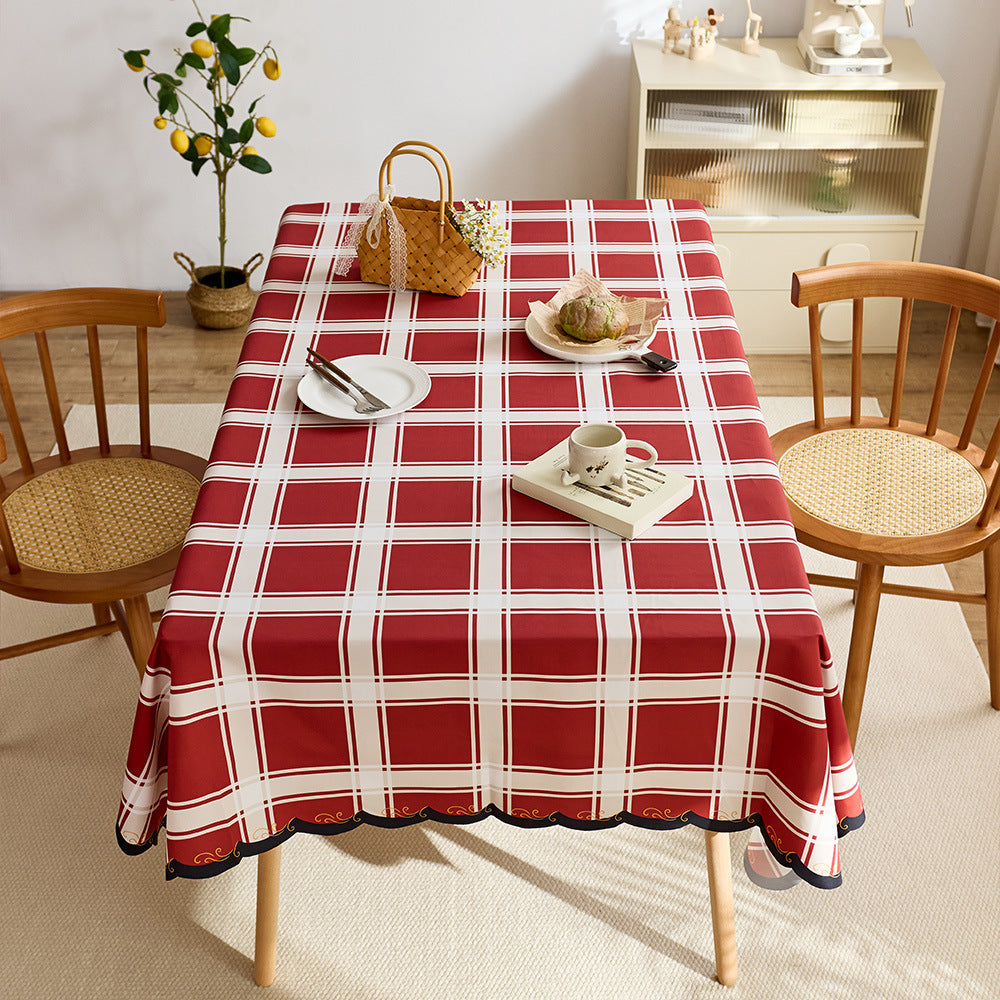 Elegant Plaid Tablecloth