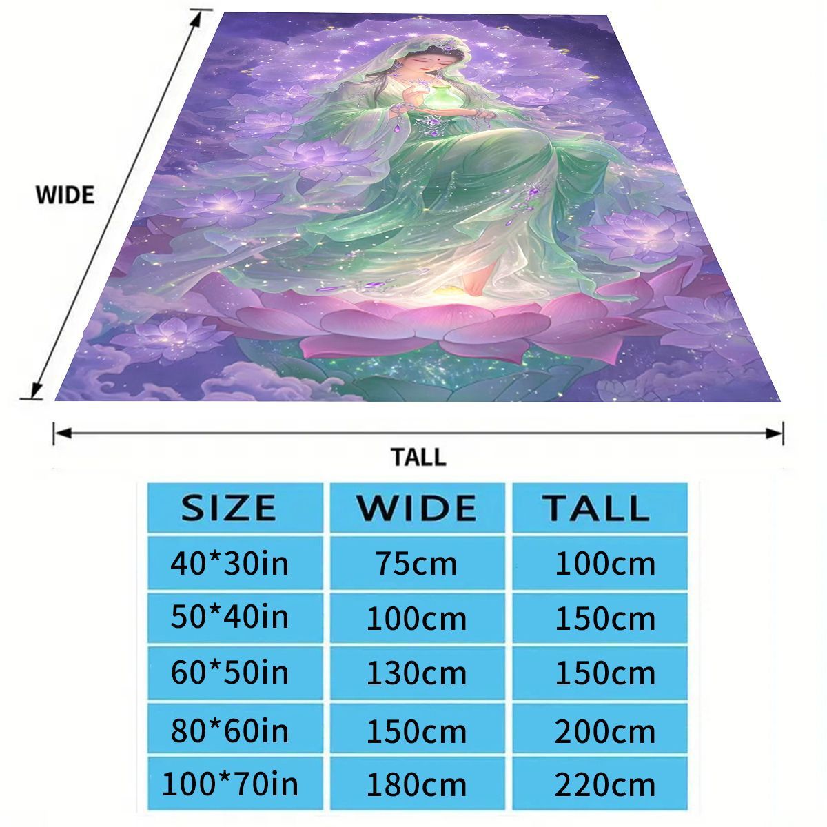 Artistic Goddess-Themed Plush Blanket