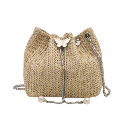 Elegant Woven Drawstring Mini Handbag Acalora