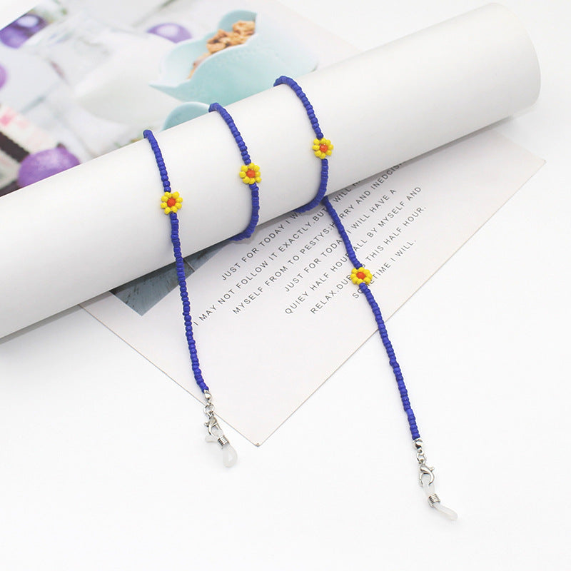 Floral Beaded Eyewear Chain Acalora
