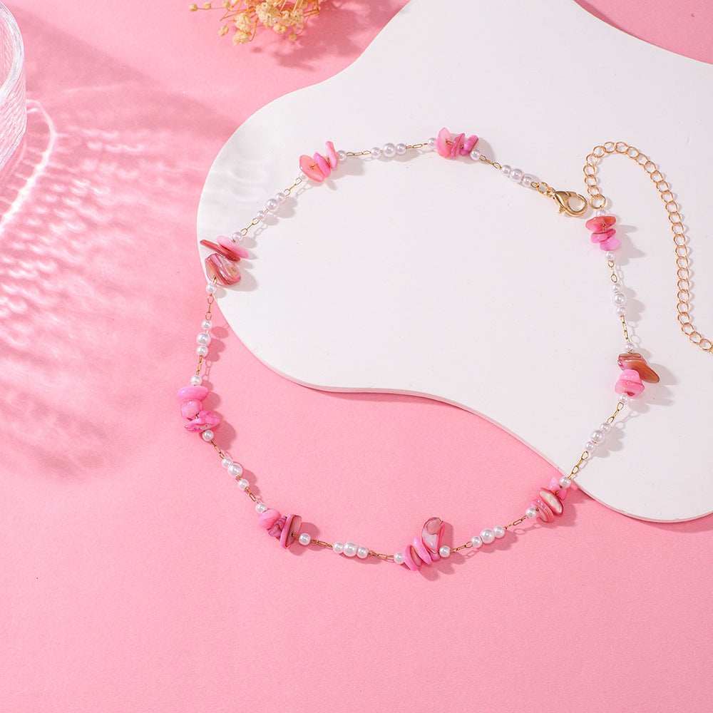 Elegant Floral Beaded Necklace Acalora