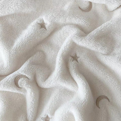 Soft Floral Embroidered Throw Blanket