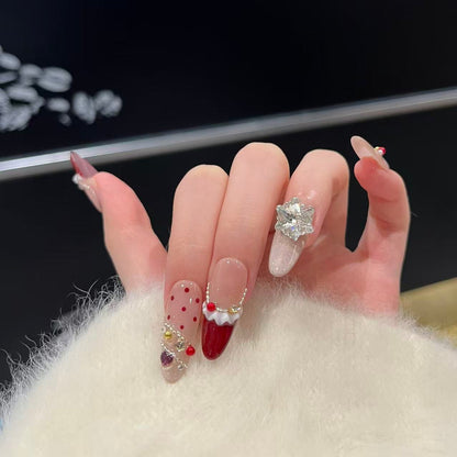 Festive-Themed Press-On Nail Art Set Acalora