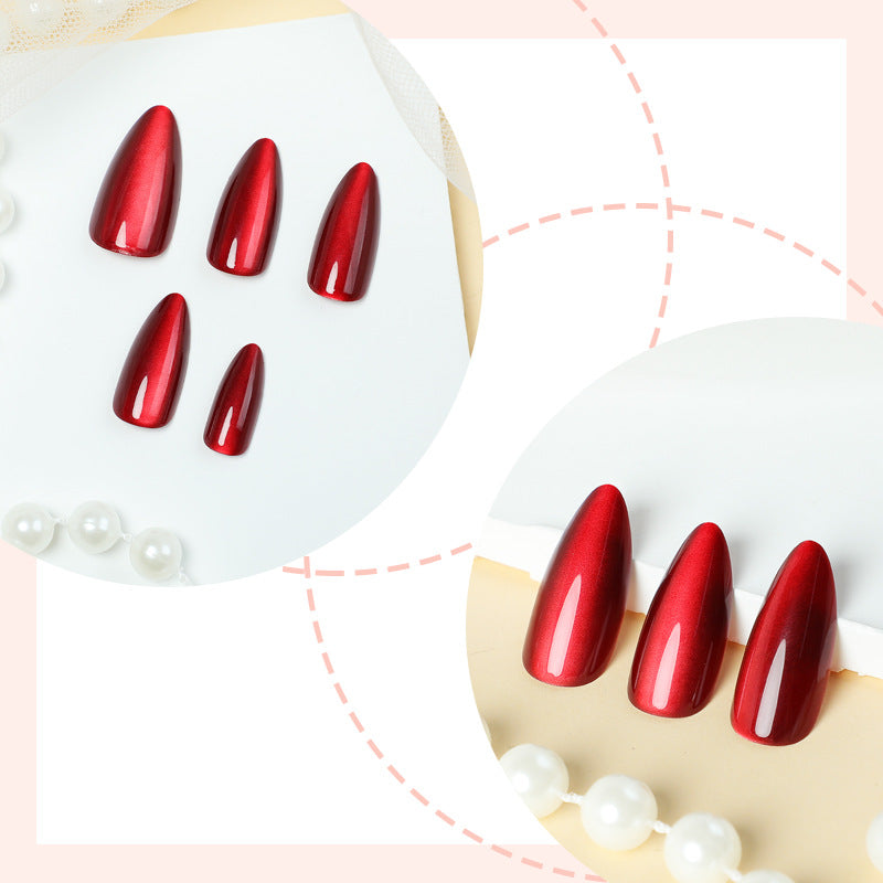 Elegant Almond-Shaped Press-On Nails with Glossy Finish Acalora