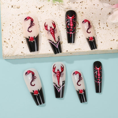 Creative artificial nails in spooky design Acalora