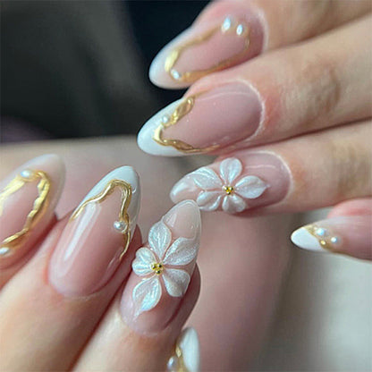 Elegant Floral Design Press-On Nails Acalora