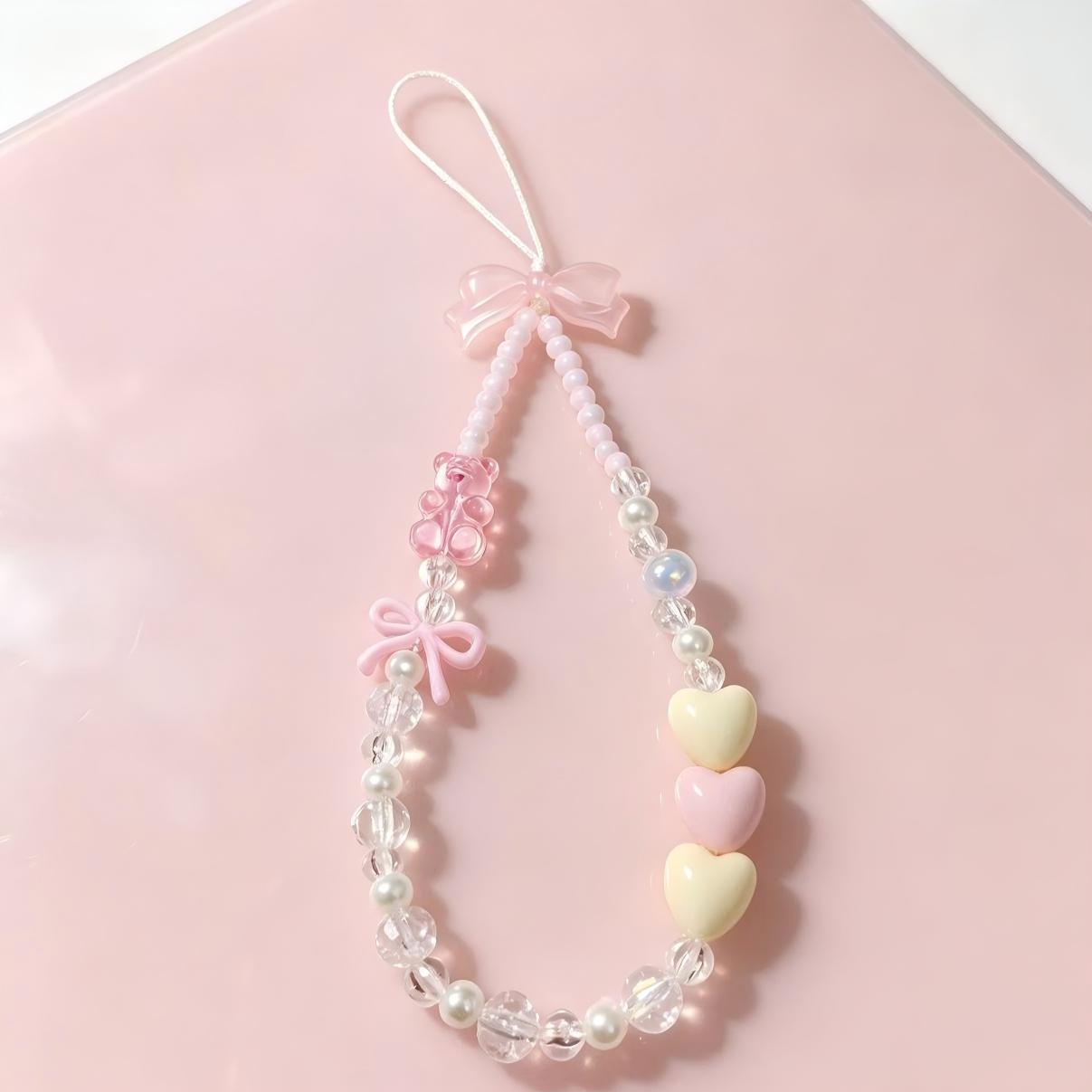 Beaded Charm Phone Strap Acalora