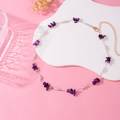 Elegant Floral Beaded Necklace Acalora
