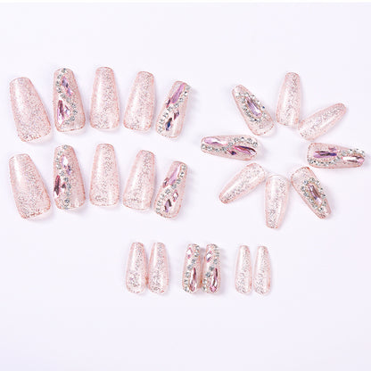 Glamorous Rhinestone-Decorated Press-On Nail Tips Acalora