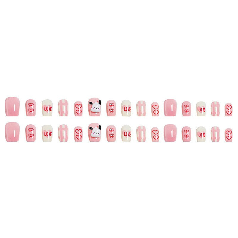 Creative nail art set with modern heart designs Acalora