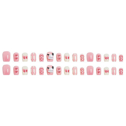 Creative nail art set with modern heart designs Acalora