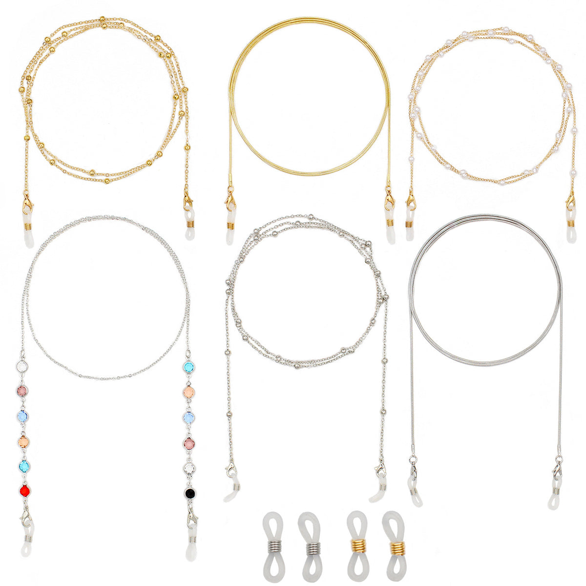 Elegant Crystal-Embellished Eyewear Chain Acalora 1788159829