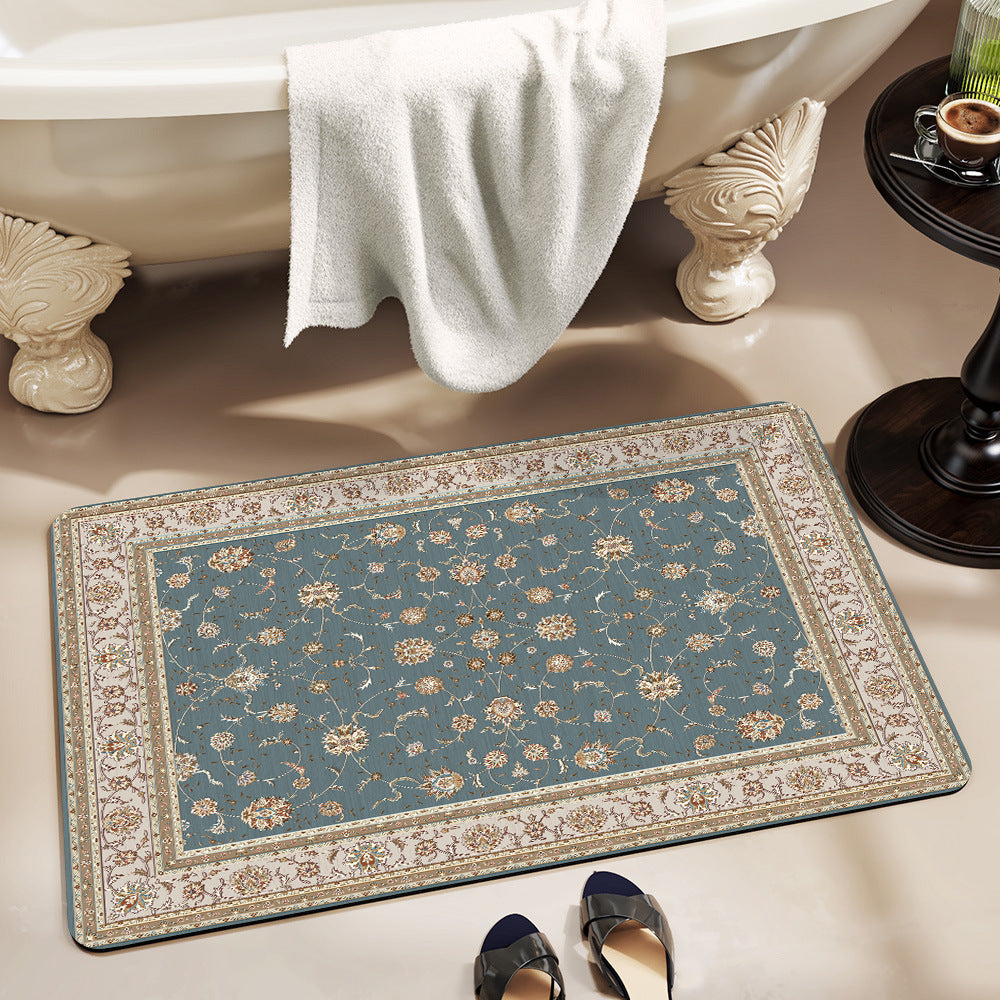 Luxurious Floral Pattern Bath Mat Acalora