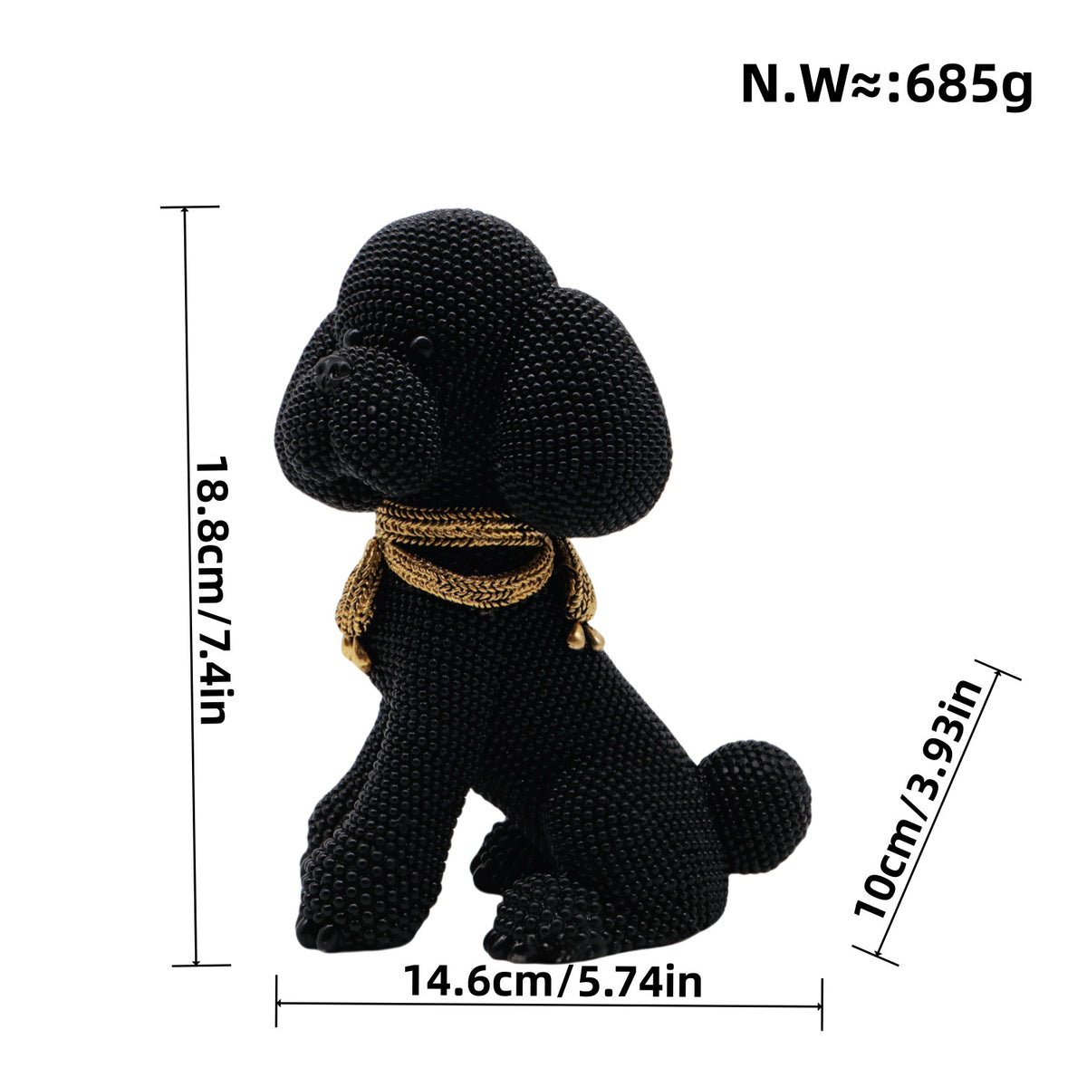 Decorative dog figure in modern design Acalora