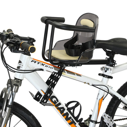 toddler front bicycle seat with adjustable universal mounting bracket and padded safety harness Bowlift