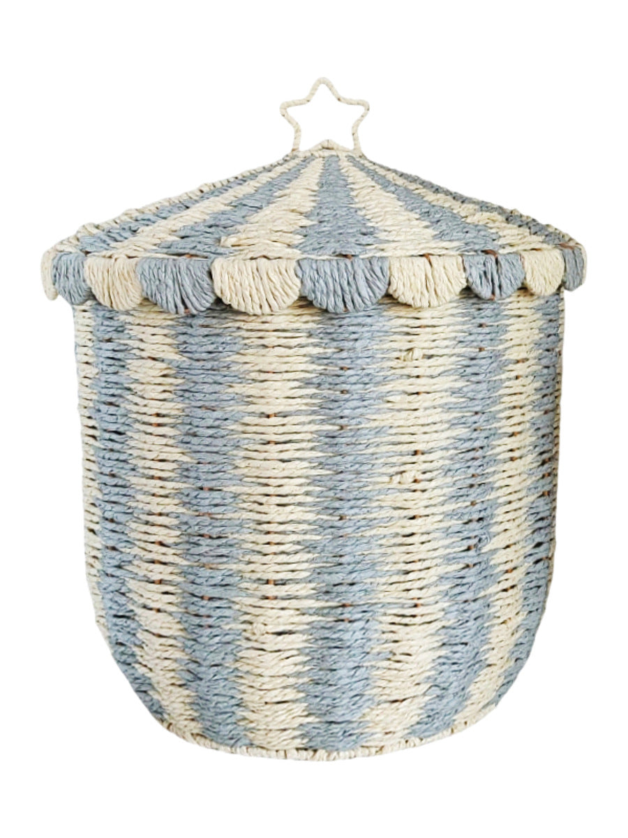 Basket with lid and decorative design Acalora