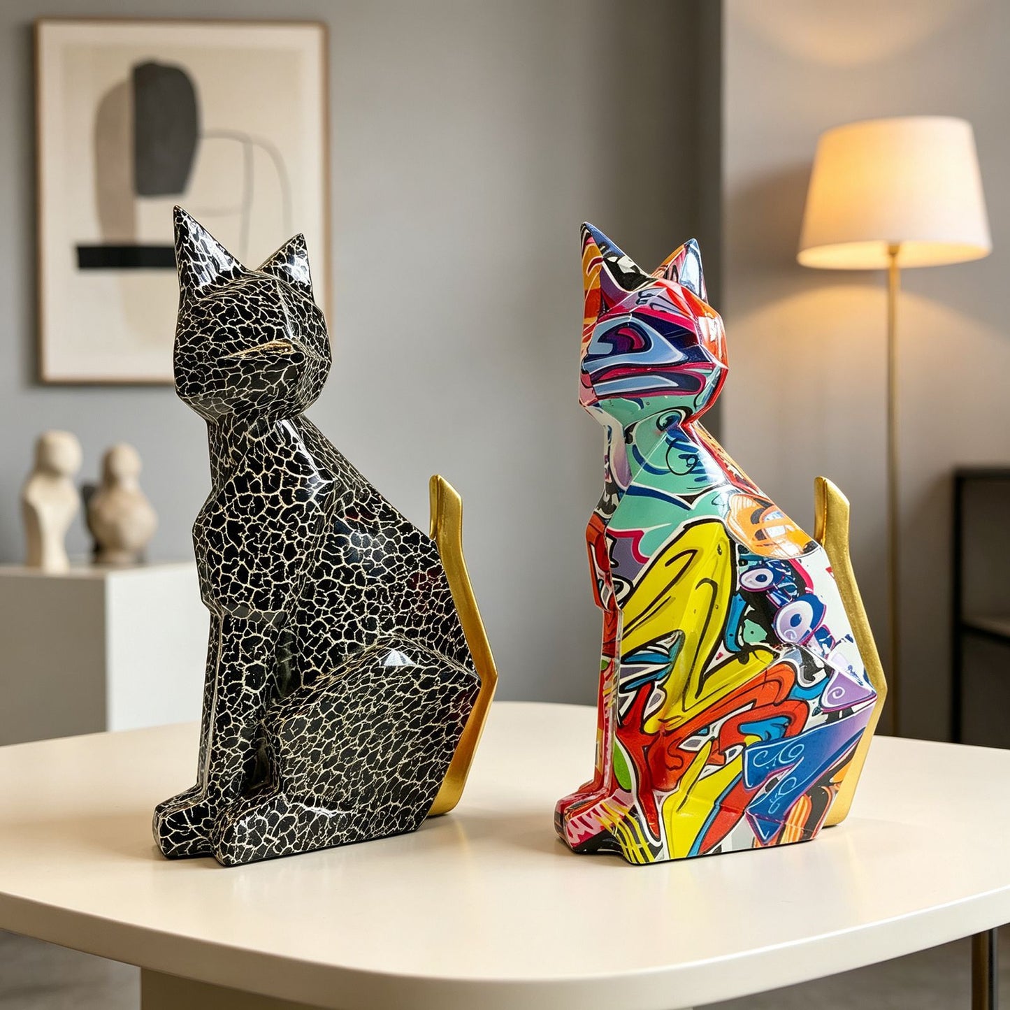 Colorful lion figure made of high-quality resin Acalora