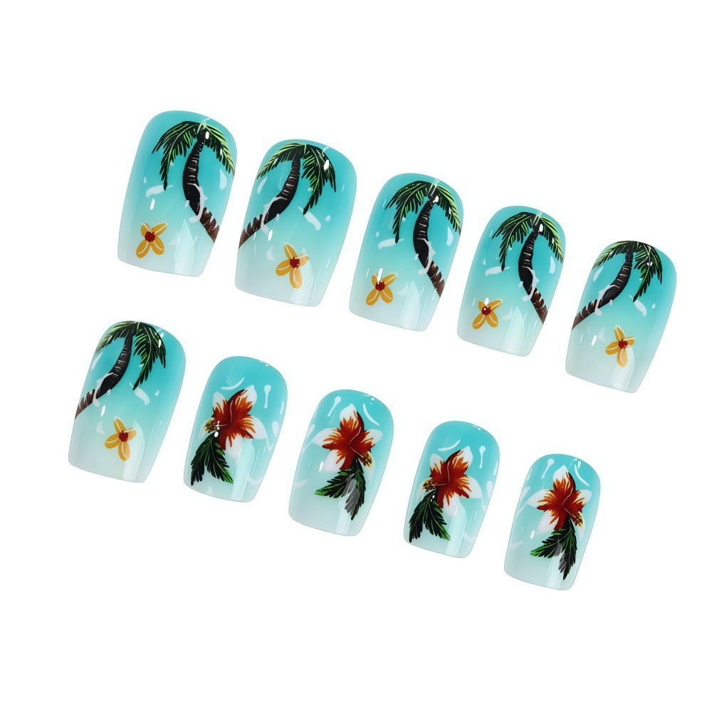 Nail Art Design with tropical motifs Acalora