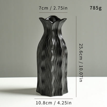 Artistic Fluted Ceramic Vase