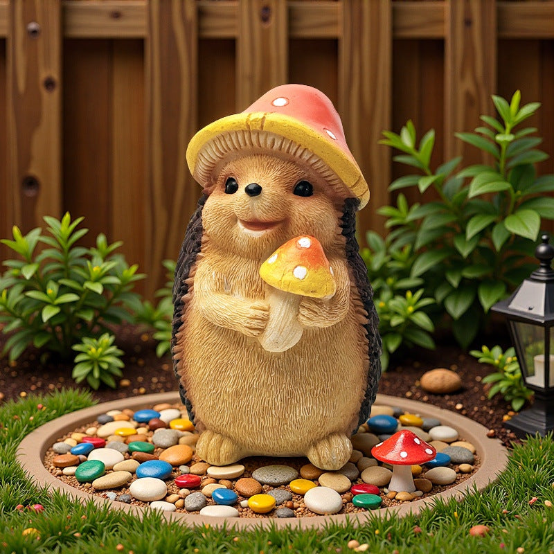 Cute hedgehog sculpture with fruit bowl Acalora