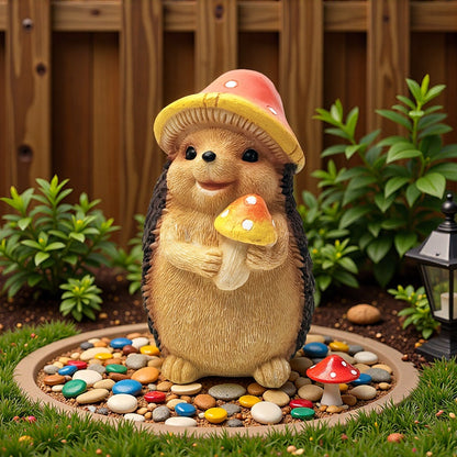 Cute hedgehog sculpture with fruit bowl Acalora