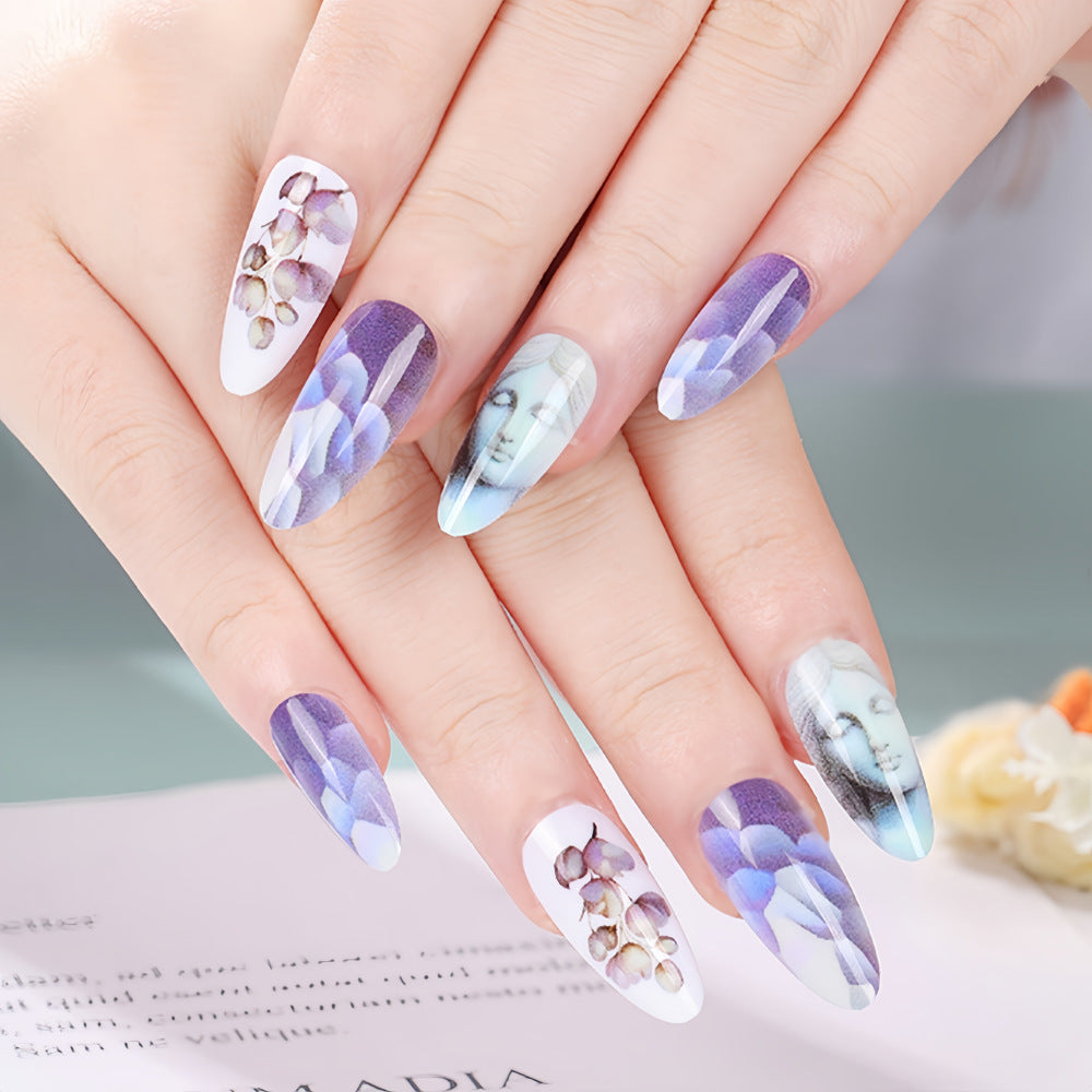 Artificial nails with botanical and artistic designs Acalora