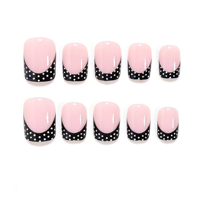 Stylish French Tip Nail Art Set Acalora