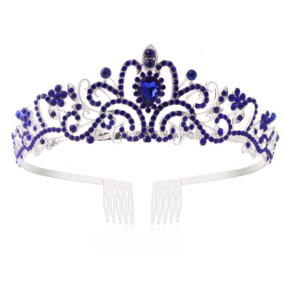 Ladies' Sparkling Crystal Tiara with filigree design wreath
