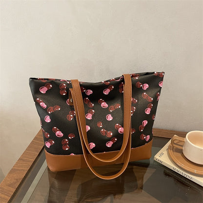 Playful Printed Canvas Tote Bag Acalora
