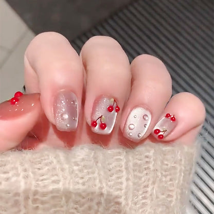 Cherry Blossom Themed Press-On Nail Art Acalora