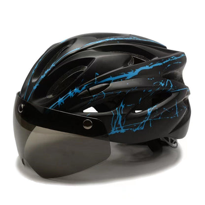 Bicycle helmet with integrated sun visor and optimal ventilation Karnz