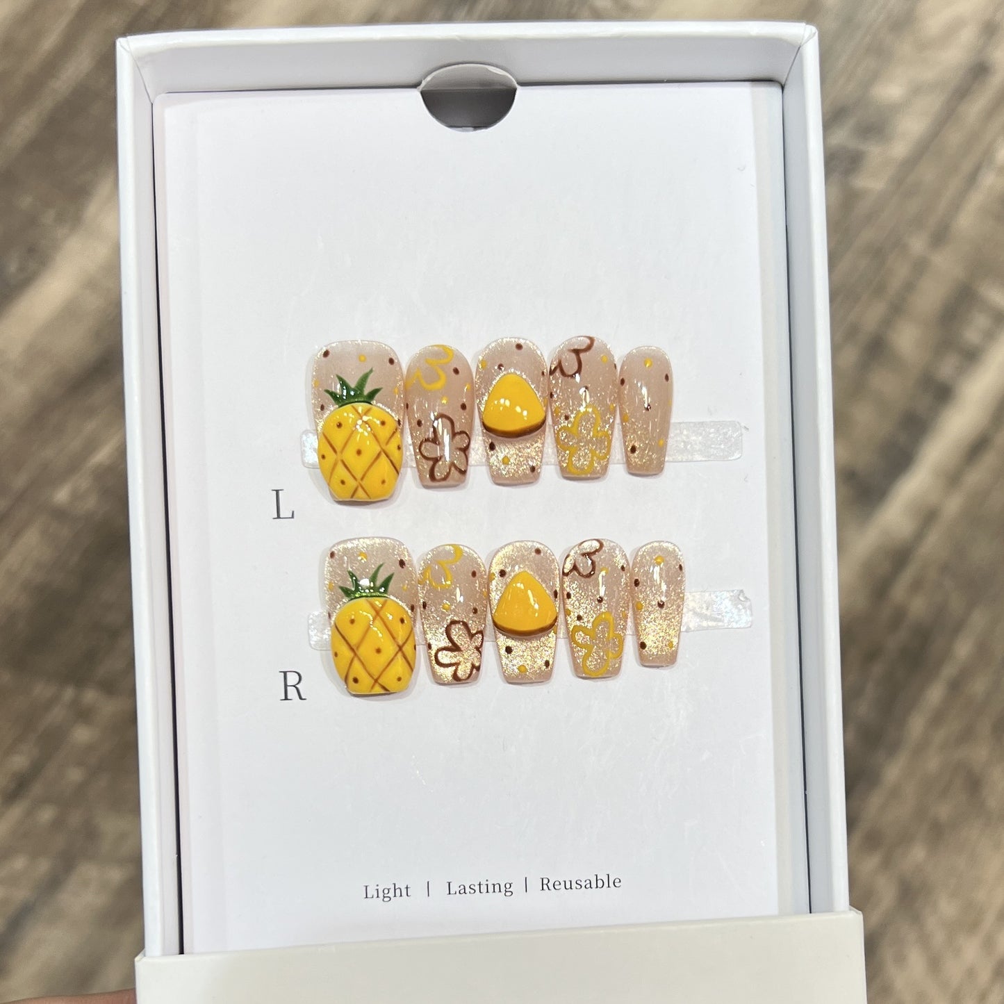 Tropical Fruit-Themed Press-On Nail Set Acalora