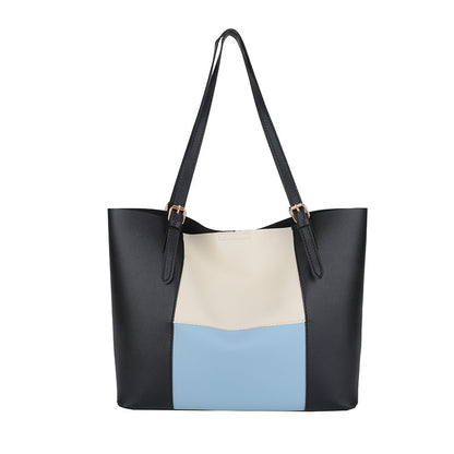 Versatile Color Block Tote Bag Acalora