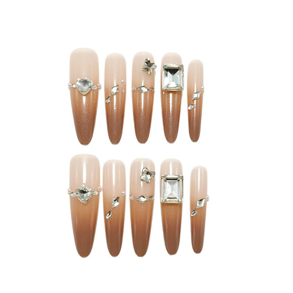 Acrylic nails with glamorous accents Acalora